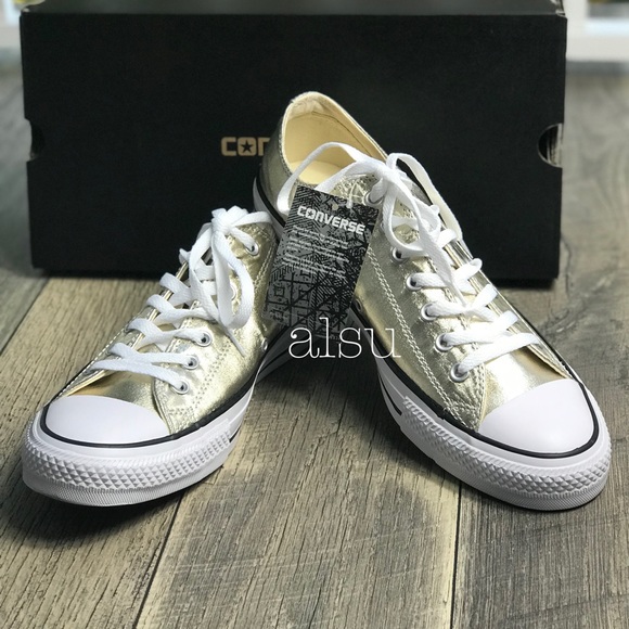 NWT Converse Ctas OX Light Gold M AUTHENTIC - Picture 4 of 7